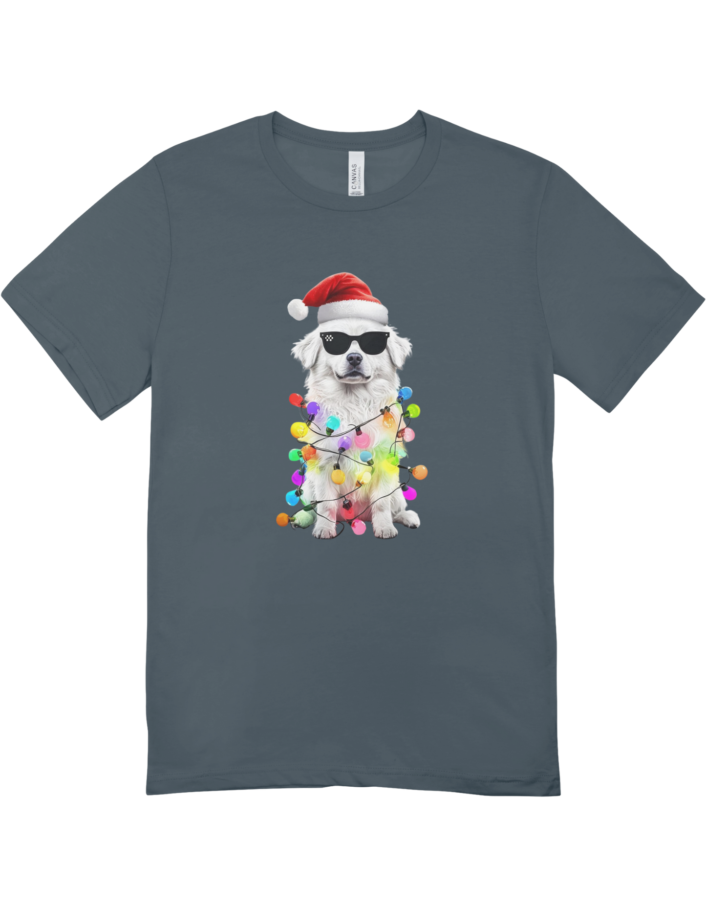 Christmas Light Dog Tee