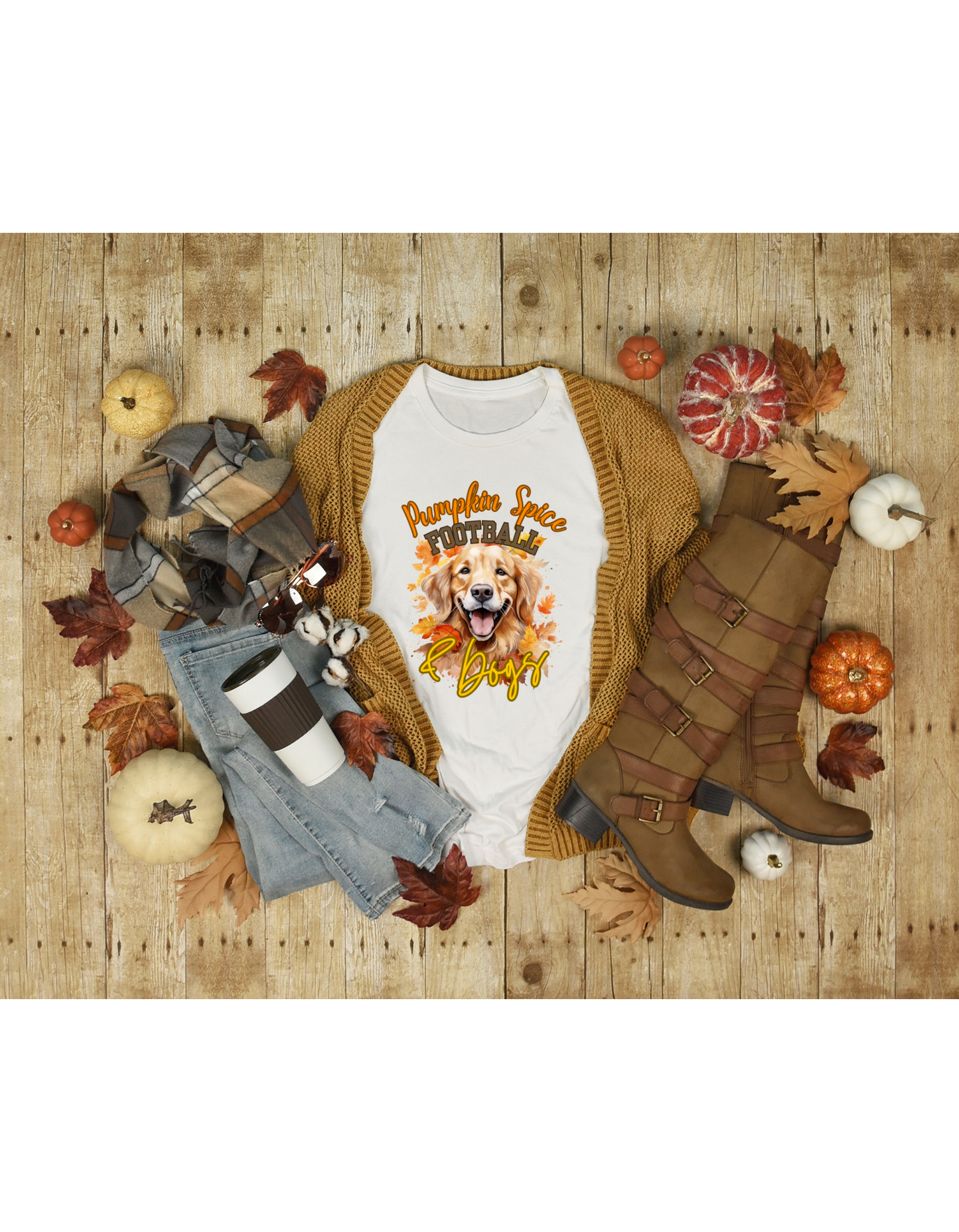 Pumpkin Spice Football Dogs Tee