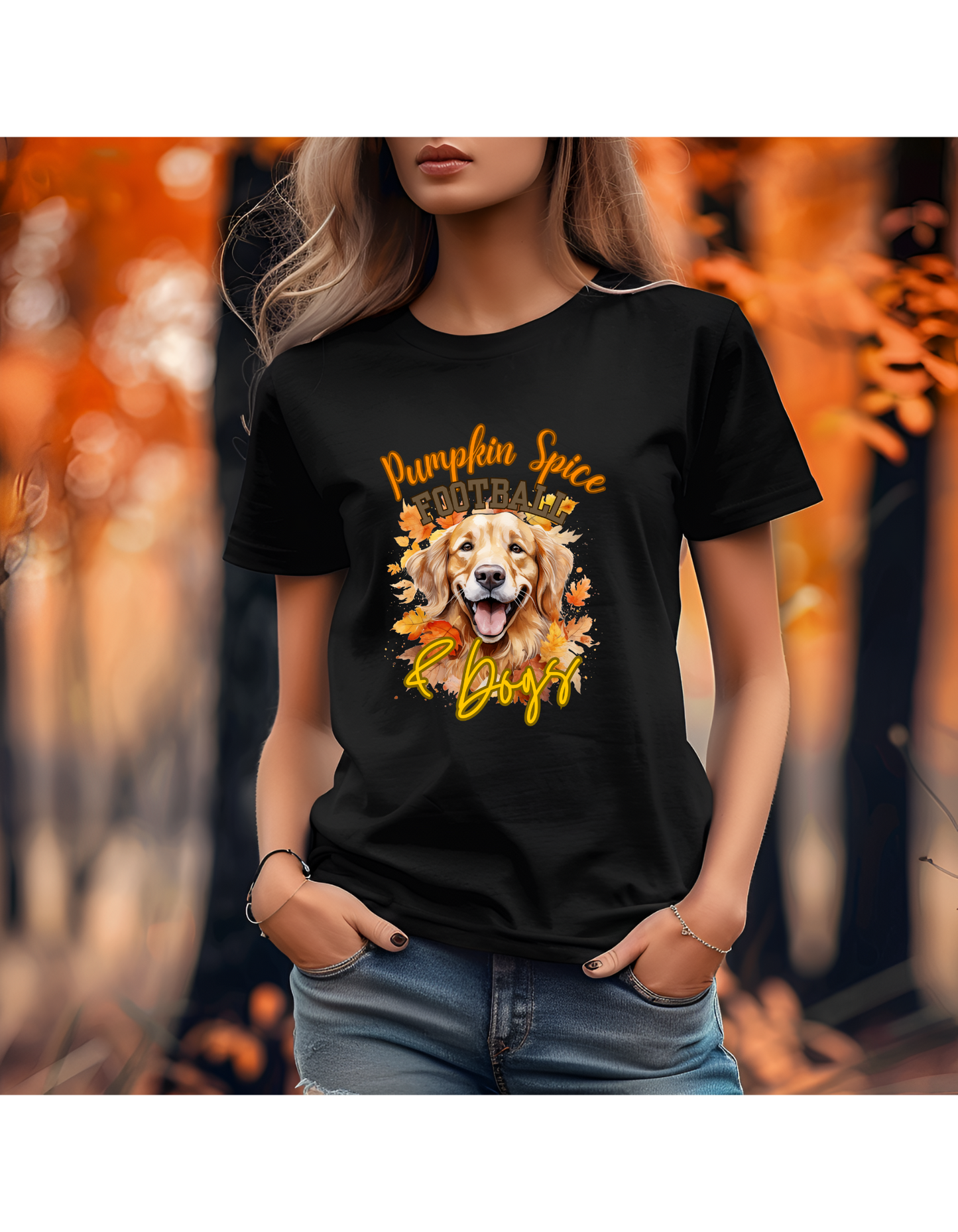 Pumpkin Spice Football Dogs Tee