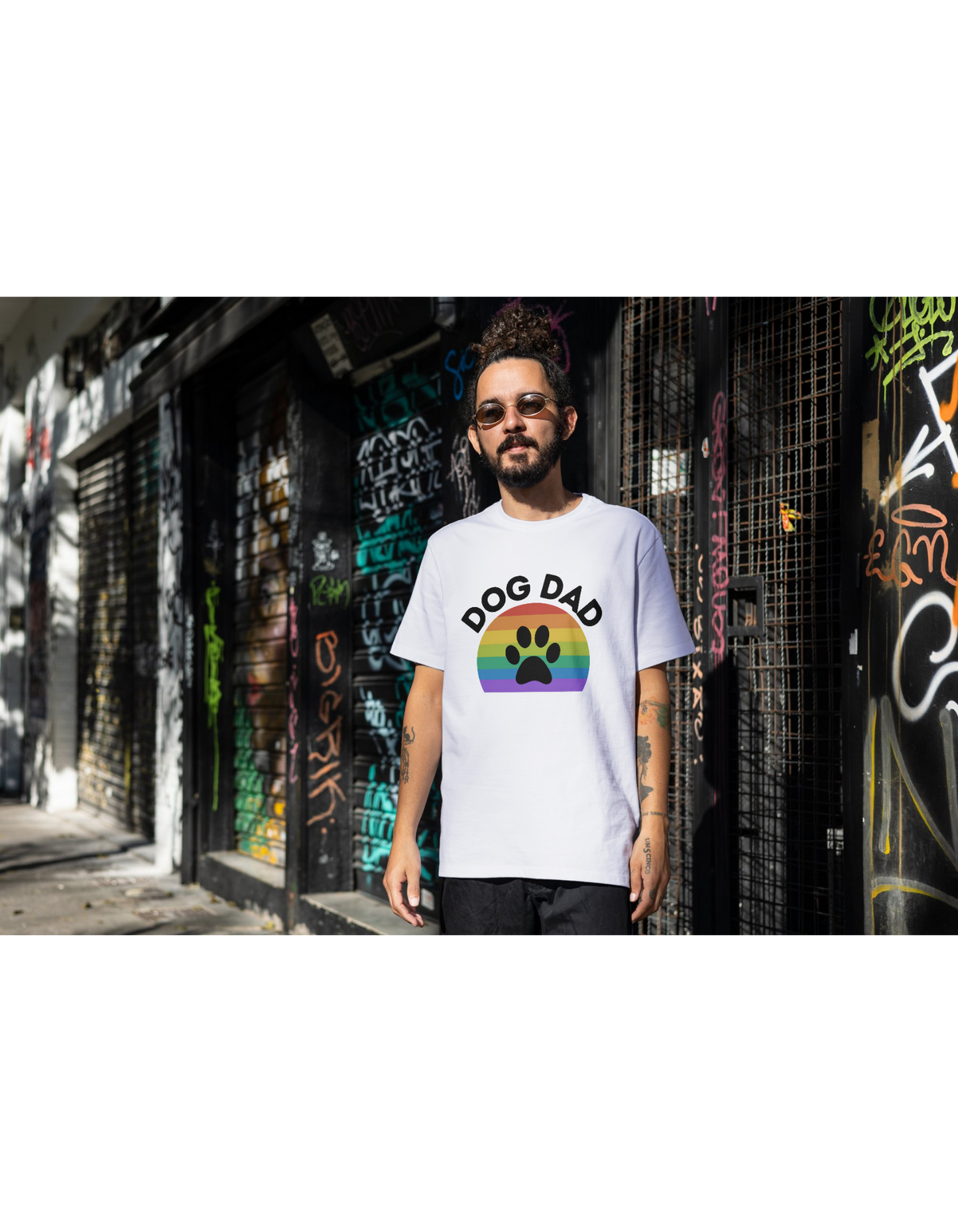 Dog Dad Rainbow Tee