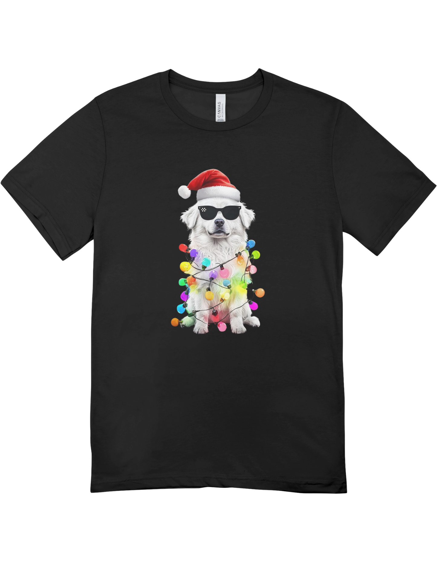 Christmas Light Dog Tee
