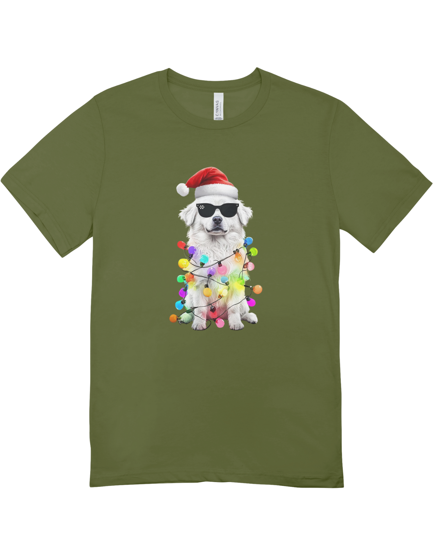Christmas Light Dog Tee